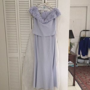 Evening gown/Mother Of The Bride gown/ light lavender with shawl
